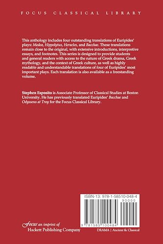 Euripides: Medea, Hippolytus, Heracles, Bacchae (Focus Classical Library)