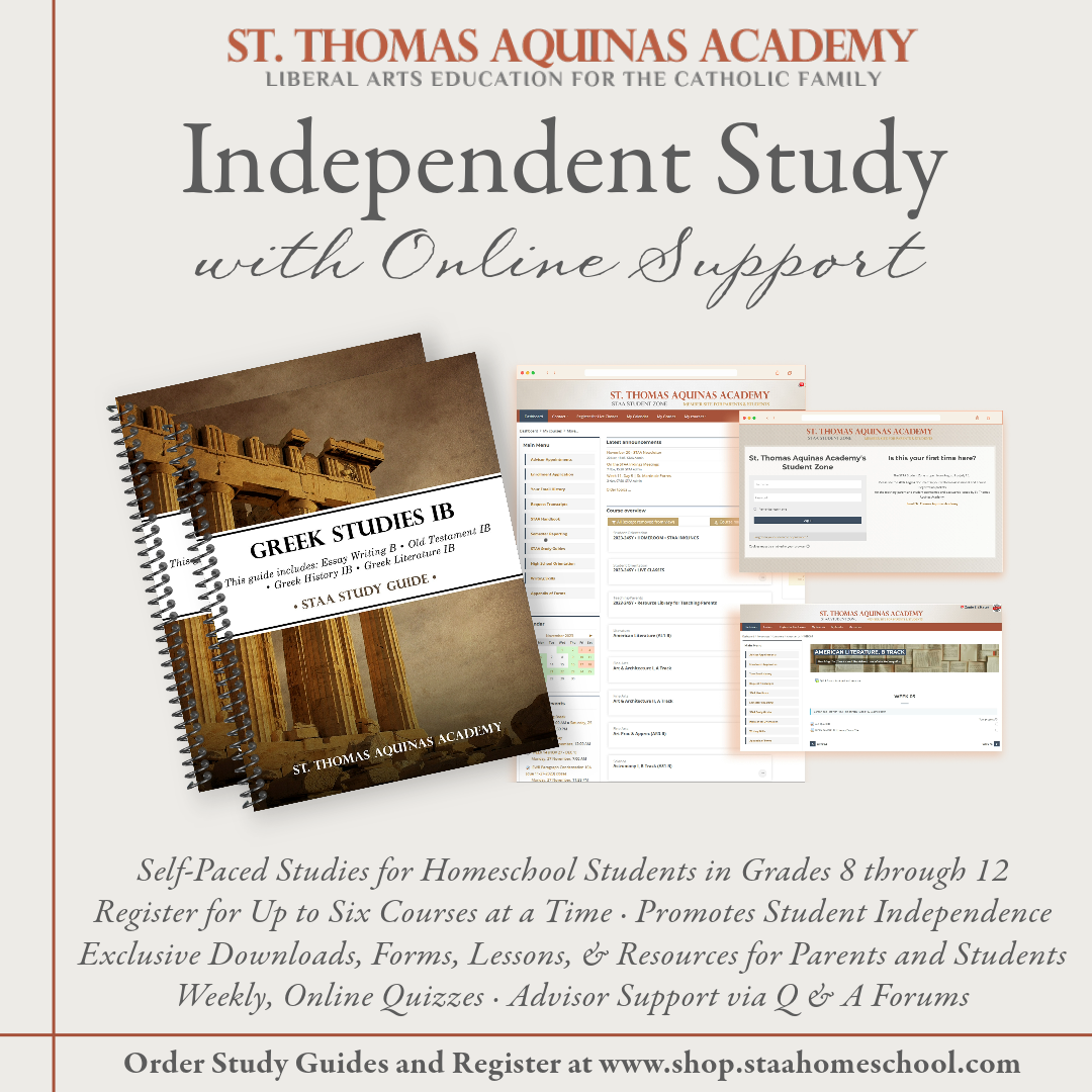 Independent Study with Online Support – St. Thomas Aquinas Academy