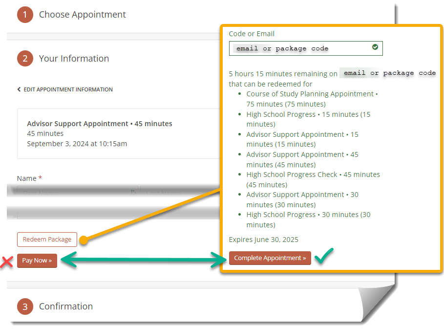 Advisor Appointments