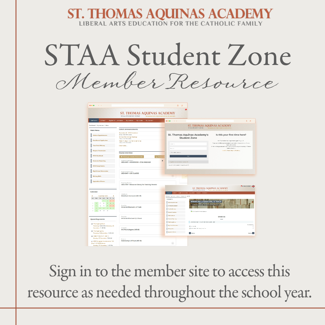 STAA Student Zone – St. Thomas Aquinas Academy
